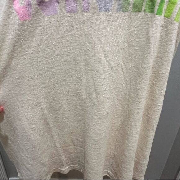 NWT Aerie Linen Blend sunshine Tee Tshirt sz Medium Relaxed Fit womens - Picture 6 of 8